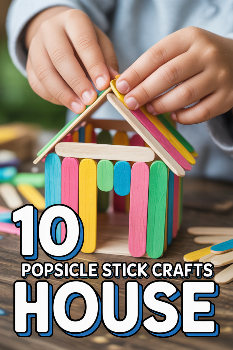 🏠 10 Popsicle Stick Crafts House