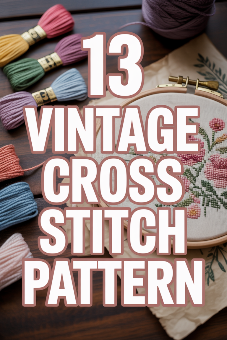 🧵 13 Vintage Cross Stitch Pattern