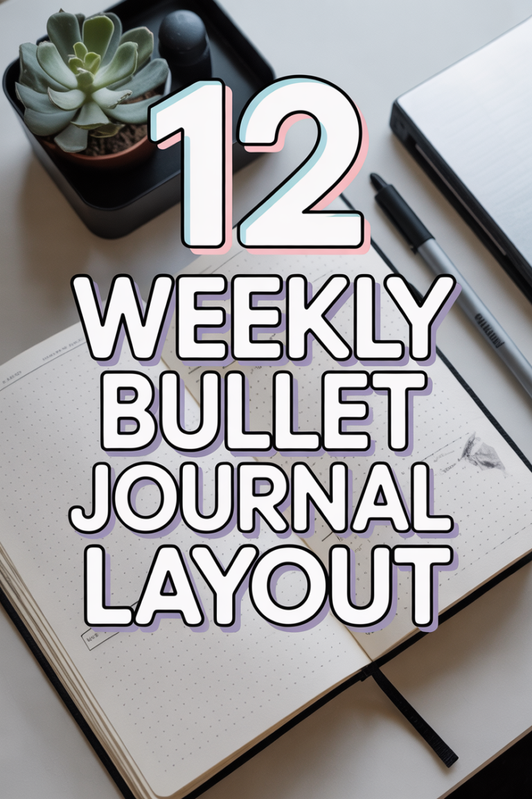 📝 12 Weekly Bullet Journal Layout