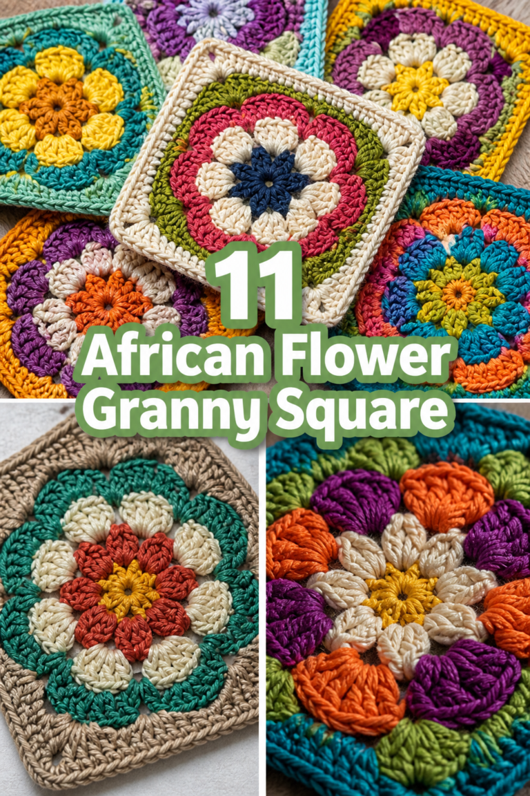 🌸 11 African Flower Granny Square