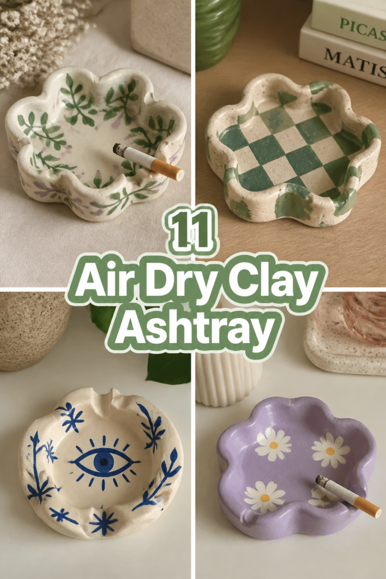 🍃 11 Air Dry Clay Ashtray