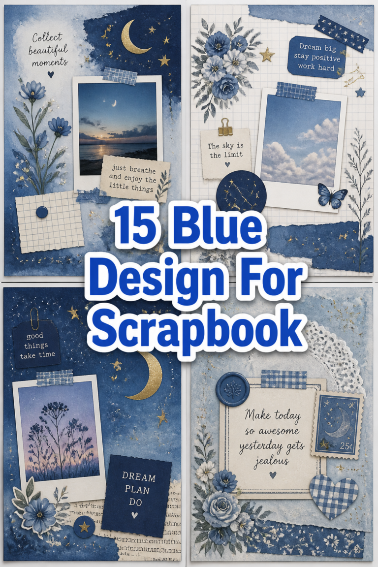 💙 15 Blue Design For Scrapbook