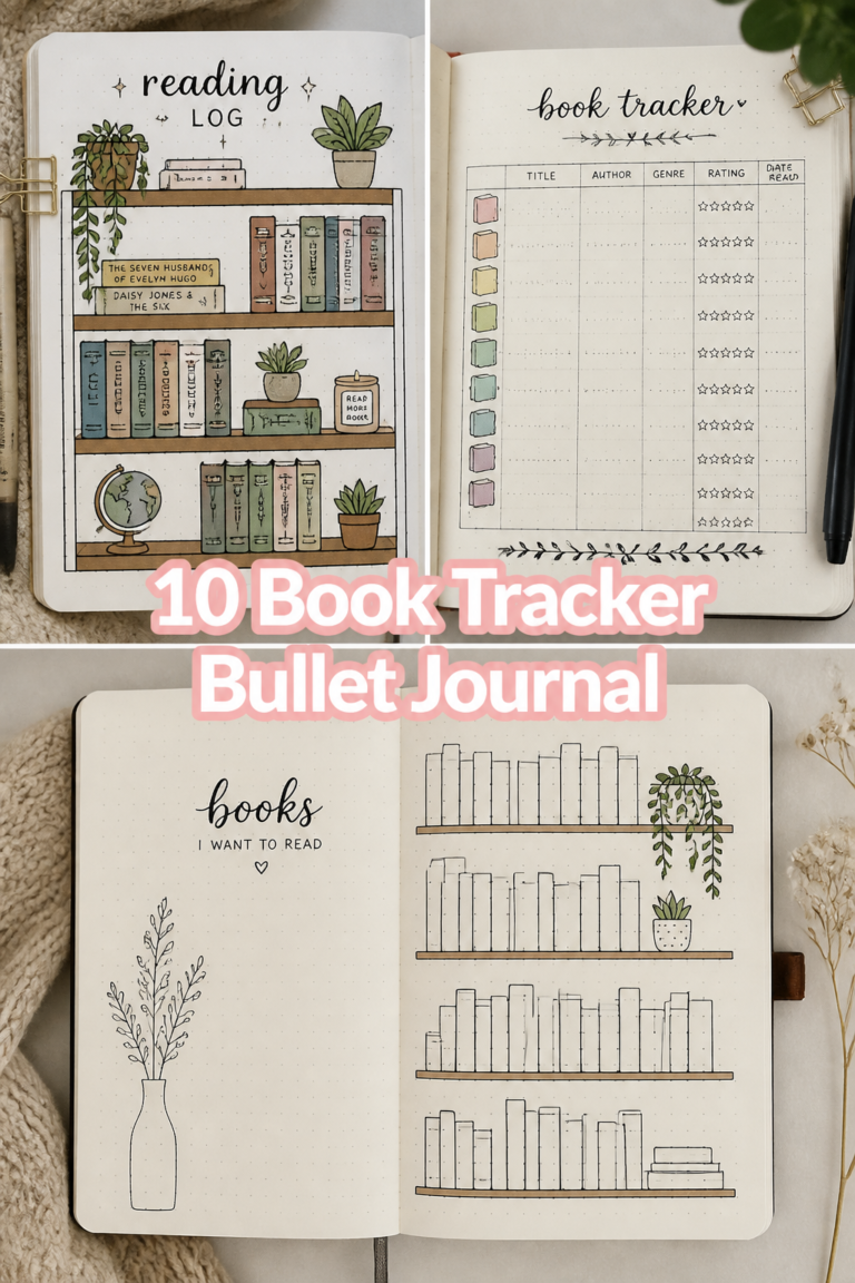 📖 10 Book Tracker Bullet Journal