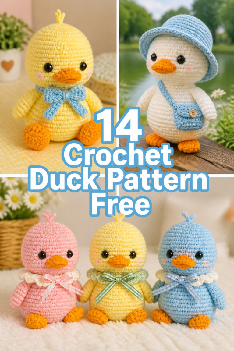 🦆 14 Crochet Duck Pattern Free