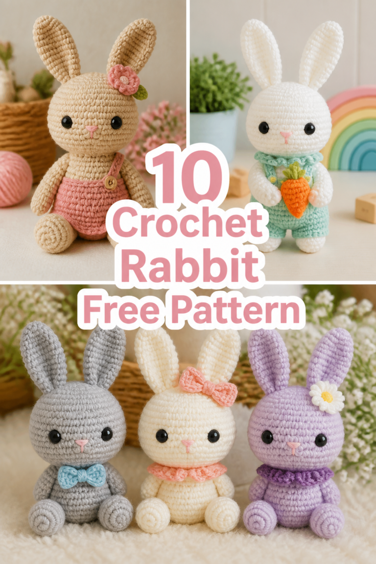 🐰 10 Crochet Rabbit Free Pattern