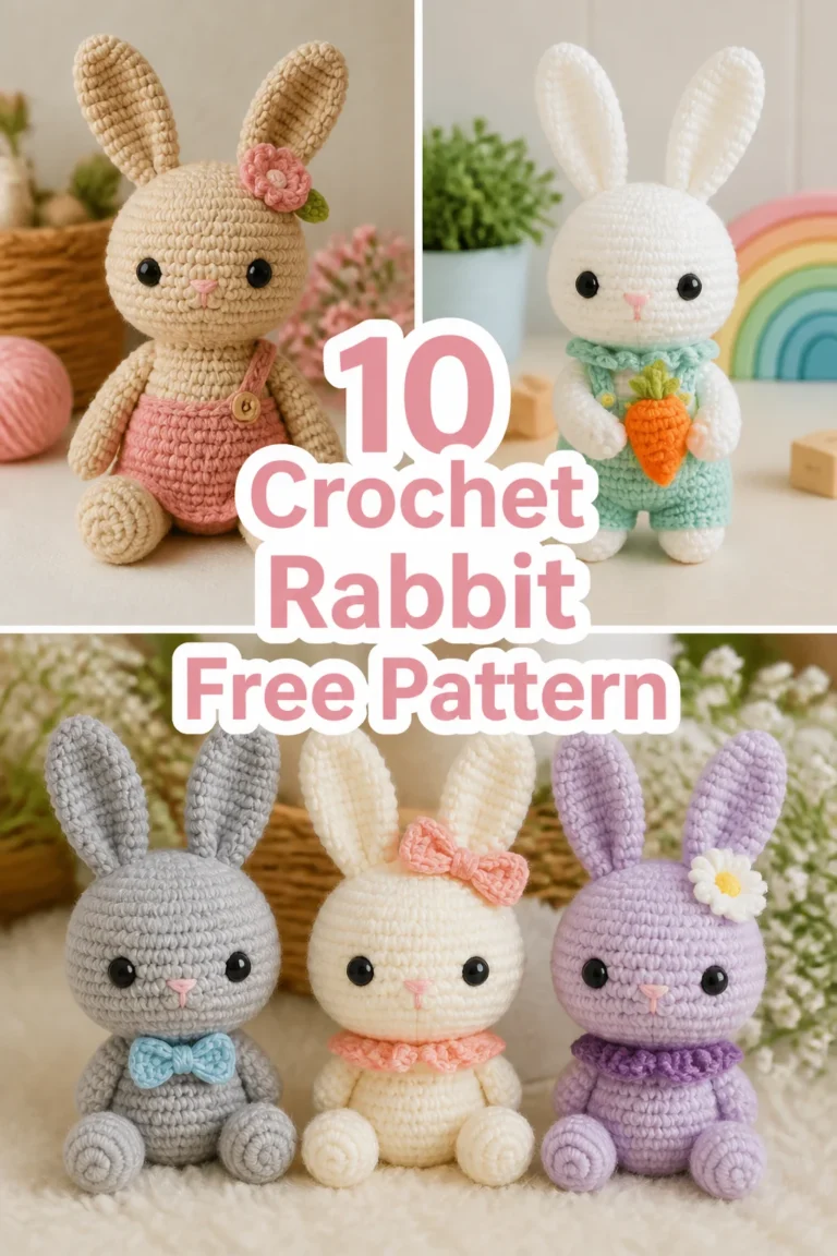 🐰 10 Crochet Rabbit Free Pattern