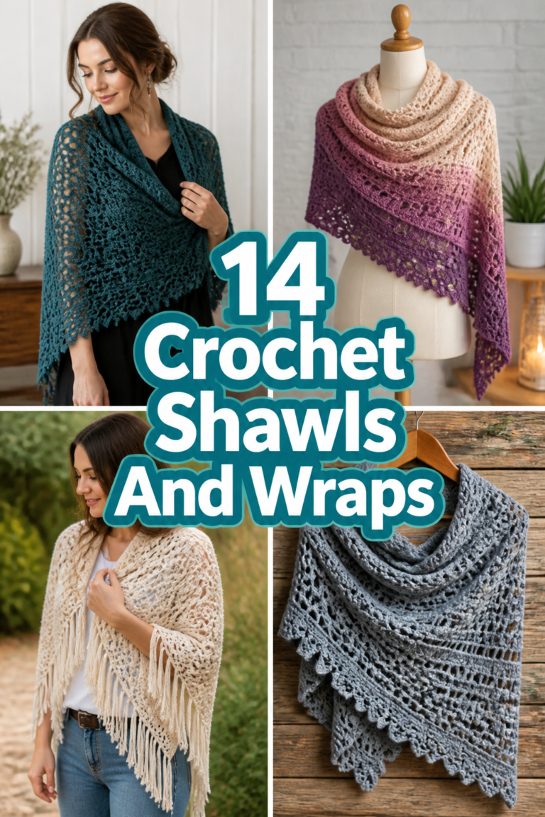 🧶 14 Crochet Shawls And Wraps