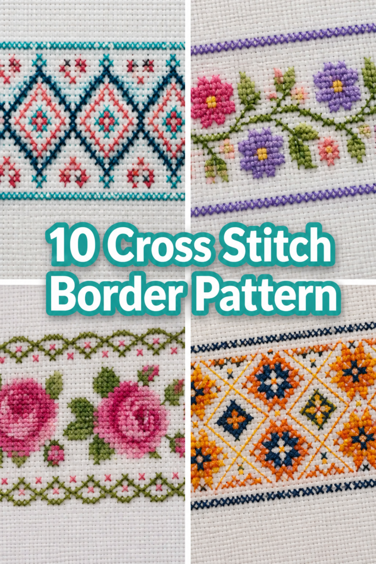 🪡 10 Cross Stitch Border Pattern