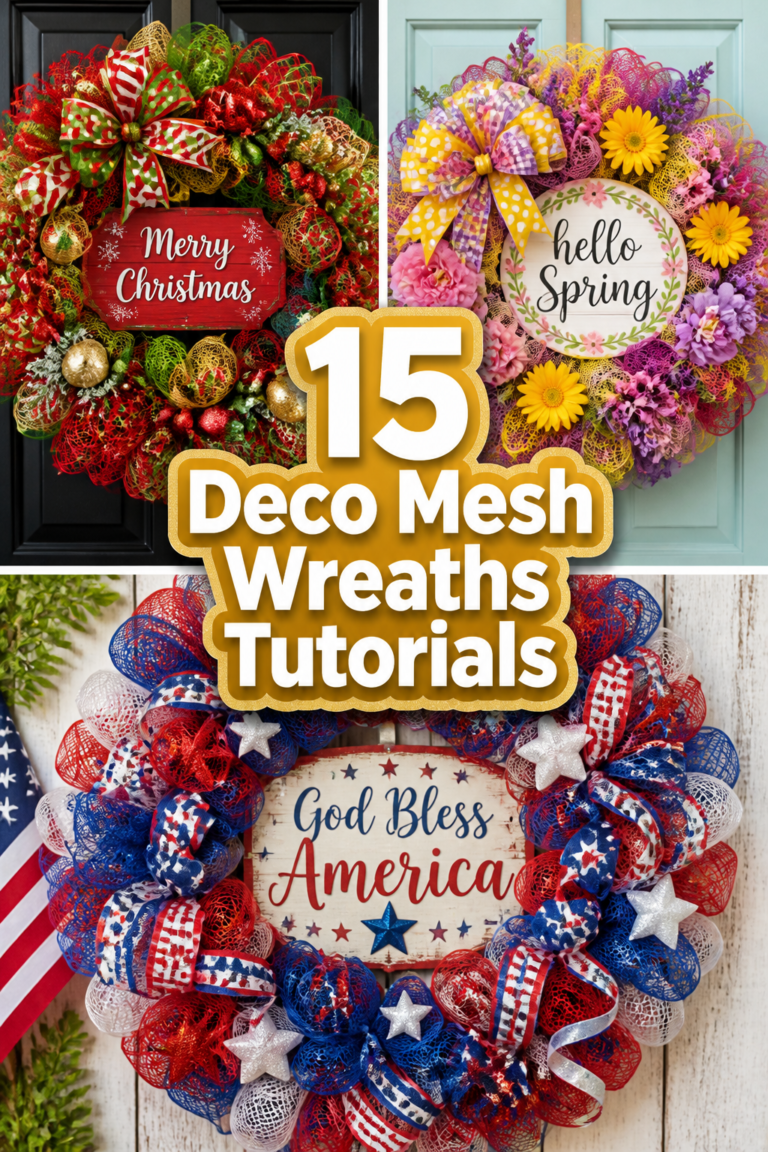 🌸 15 Deco Mesh Wreaths Tutorials