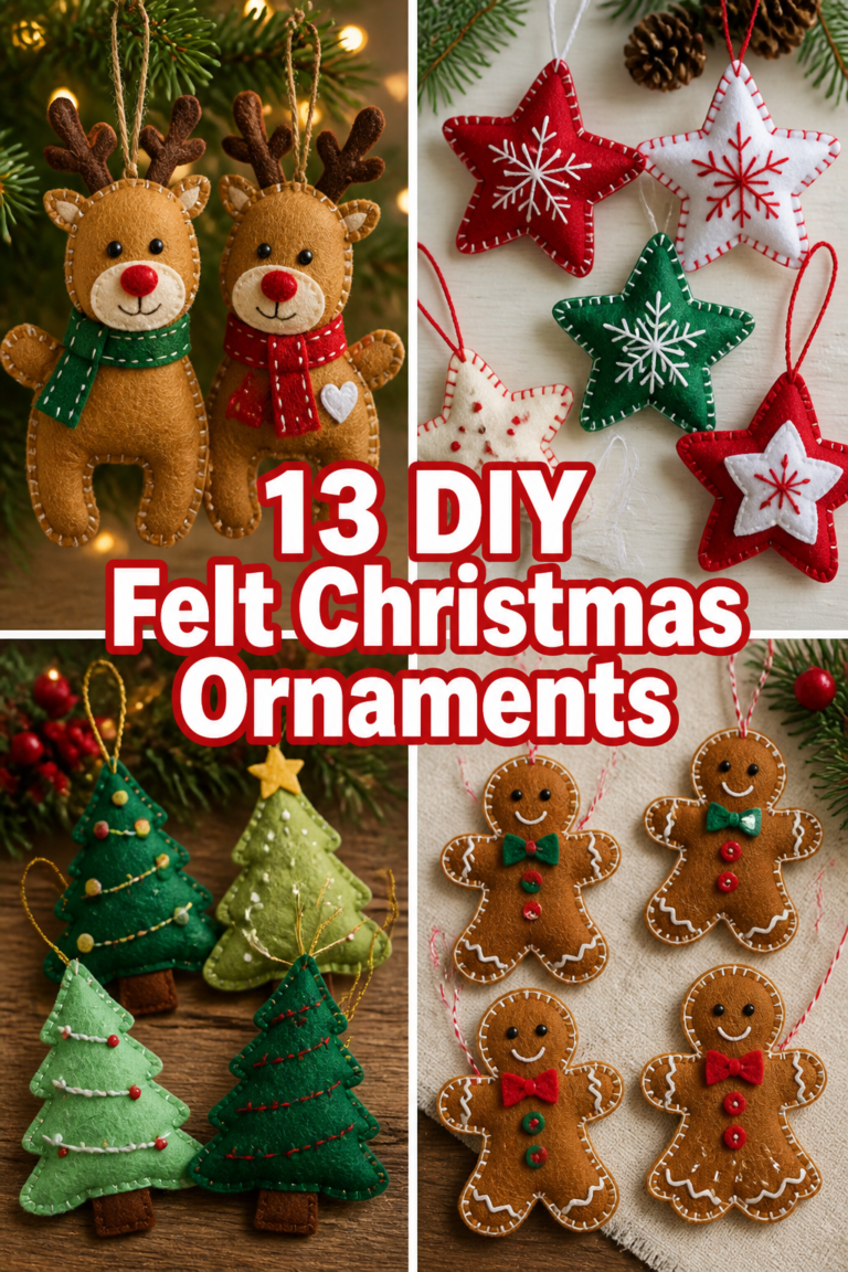 ❄️ 13 DIY Felt Christmas Ornaments