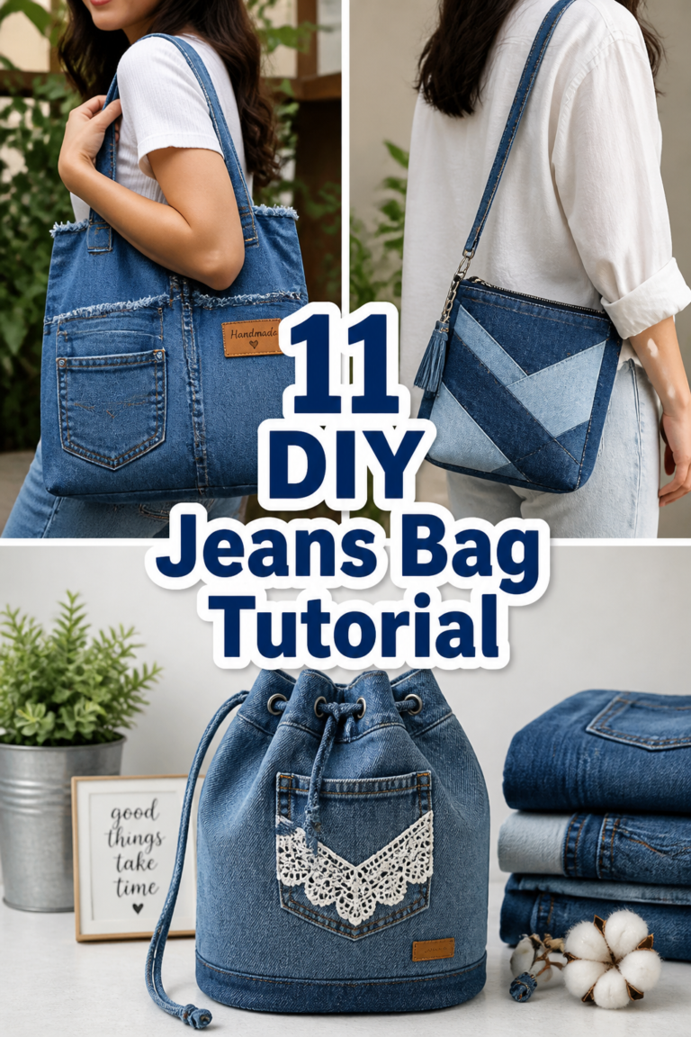 👖 11 DIY Jeans Bag Tutorial