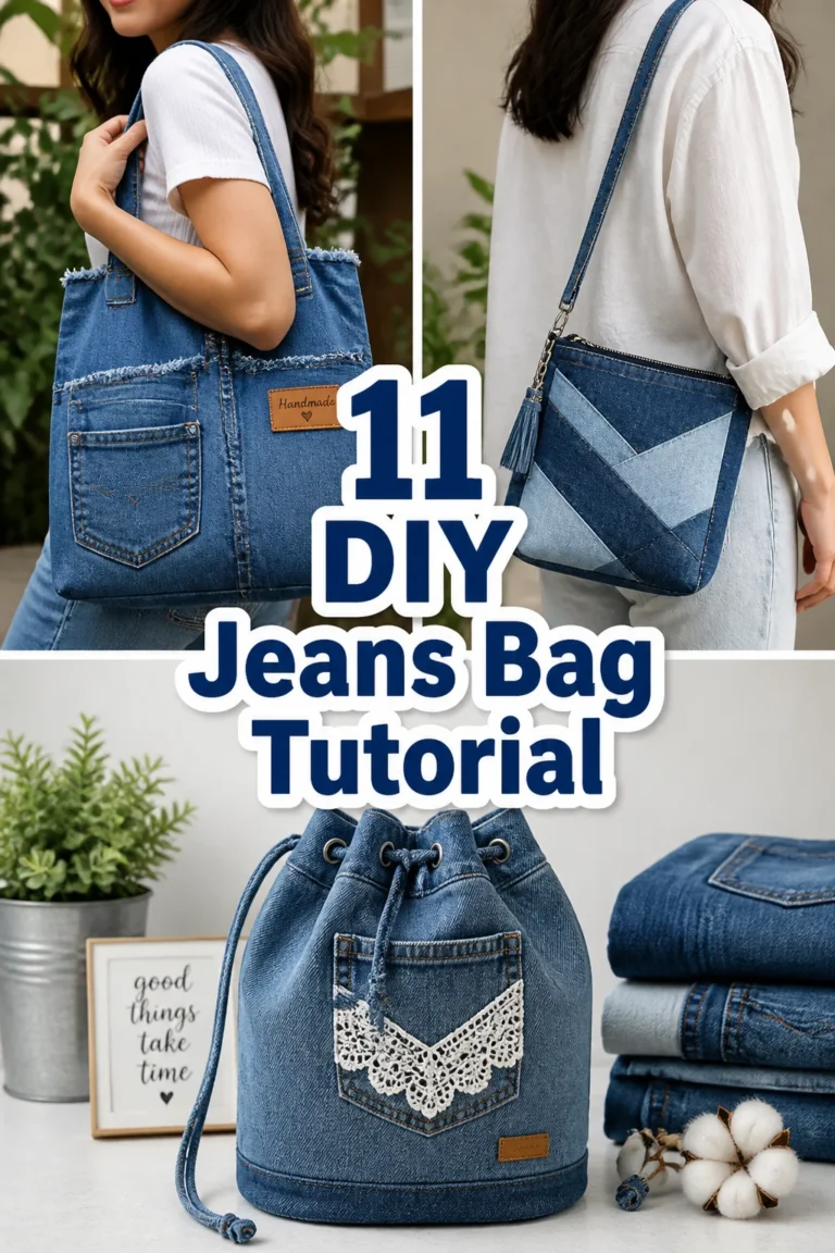 👖 11 DIY Jeans Bag Tutorial