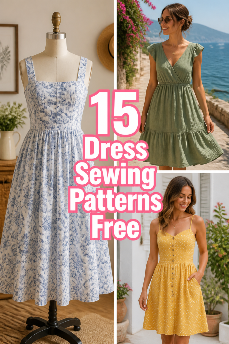 👗 15 Dress Sewing Patterns Free