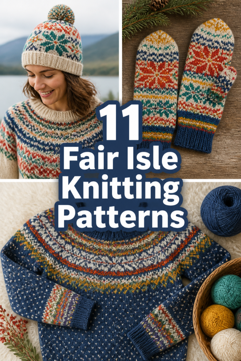 🧶 11 Fair Isle Knitting Patterns