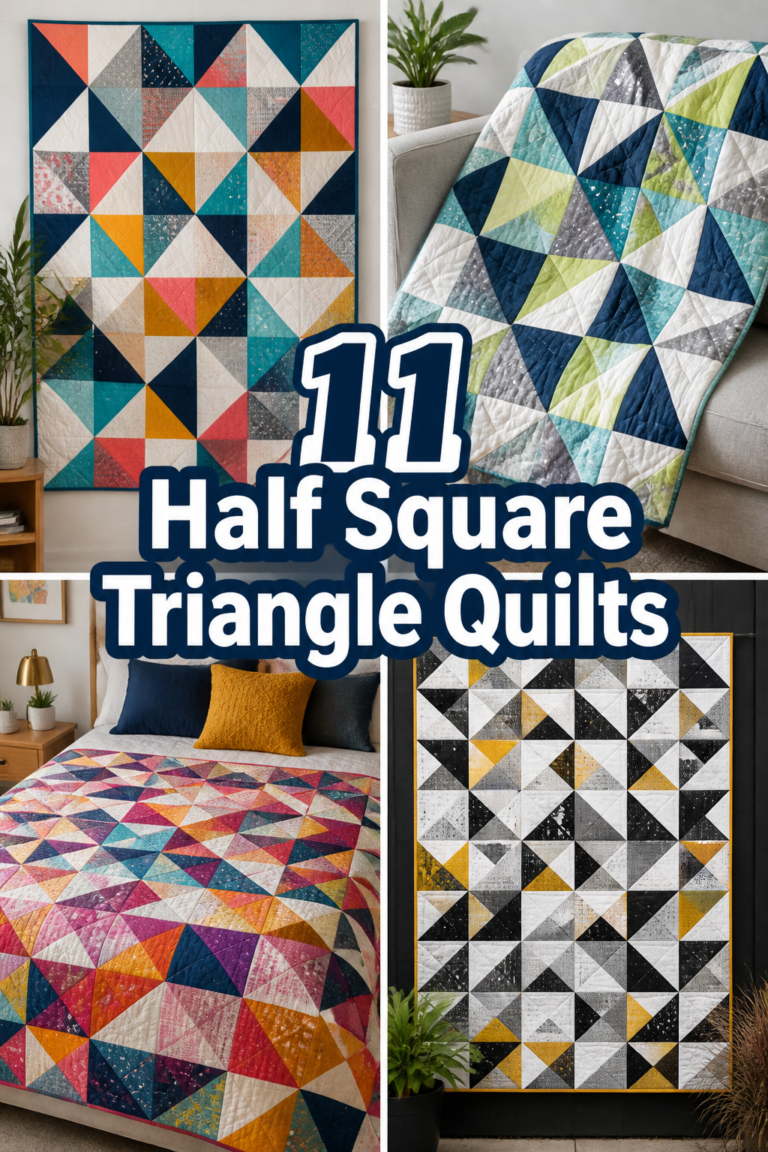 🧵 11 Half Square Triangle Quilts