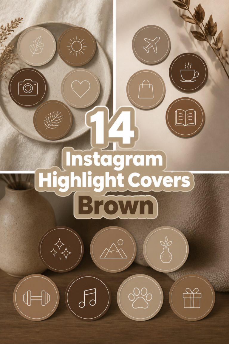 🤎 14 Instagram Highlight Covers Brown