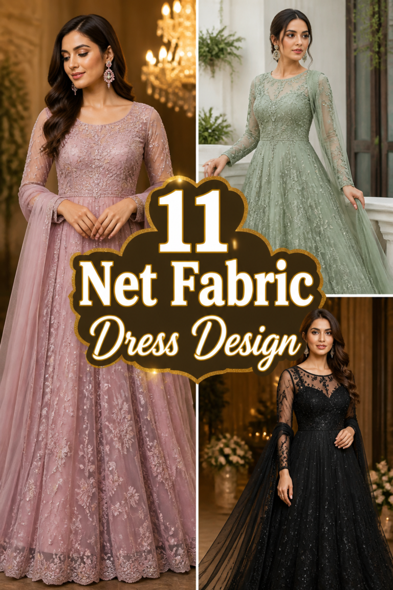 ✨ 11 Net Fabric Dress Design