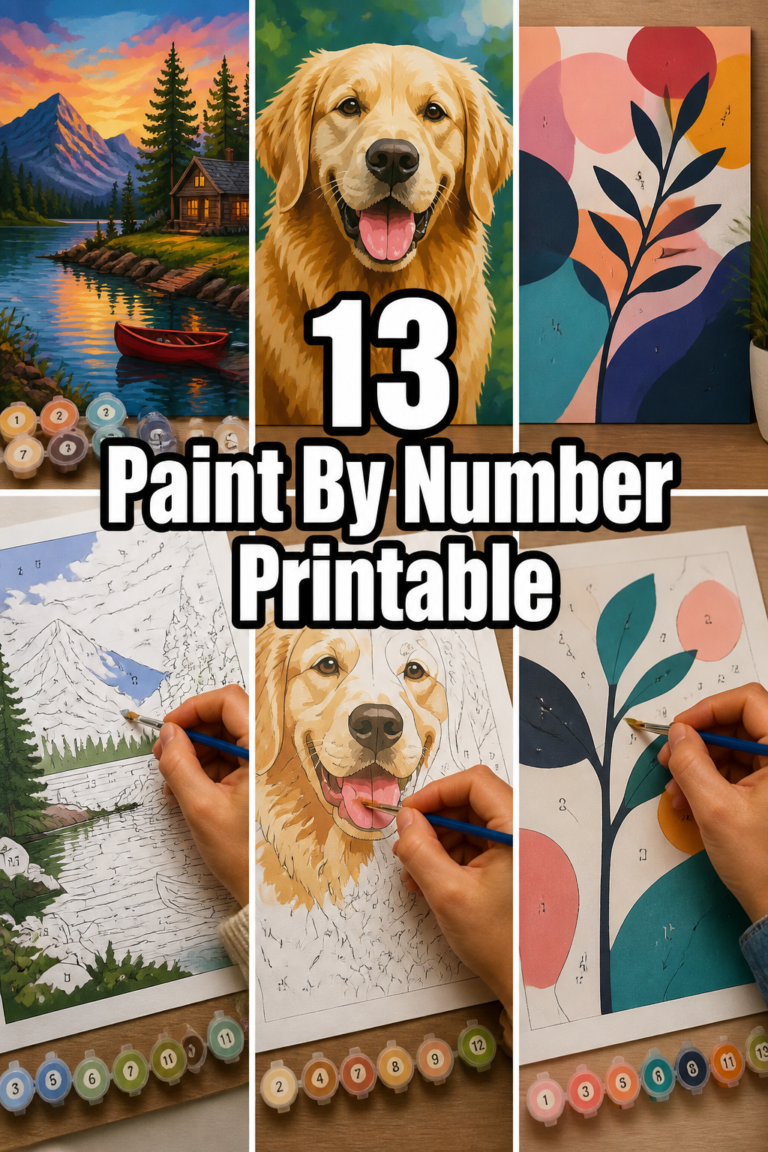 🎨 13 Paint By Number Printable