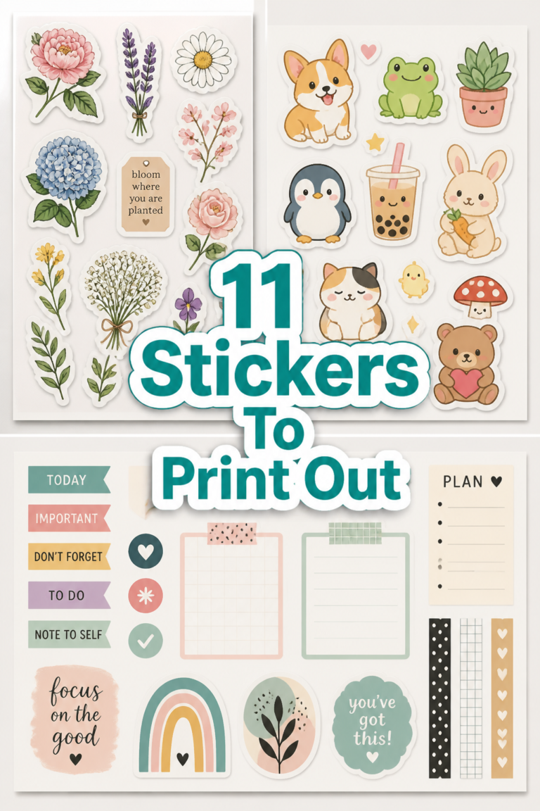 🎨 11 Stickers To Print Out