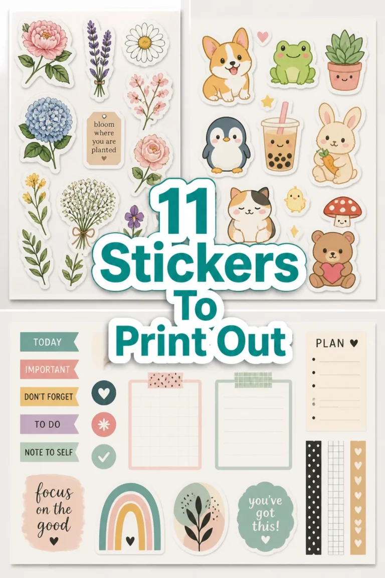 🎨 11 Stickers To Print Out
