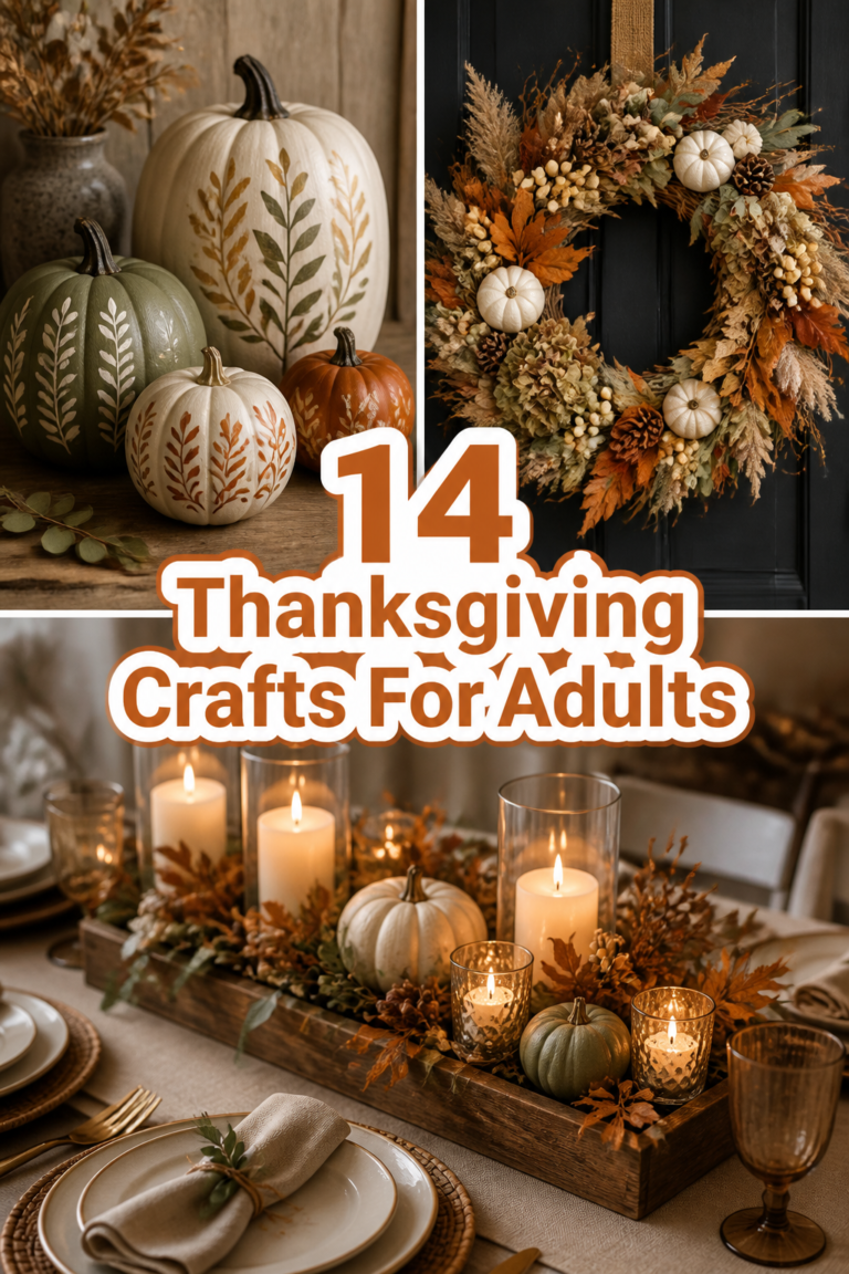 🦃 14 Thanksgiving Crafts For Adults