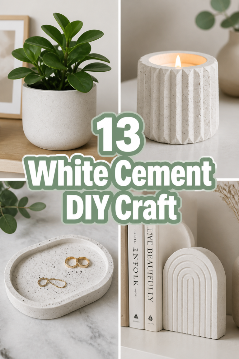 🪴 13 White Cement DIY Craft