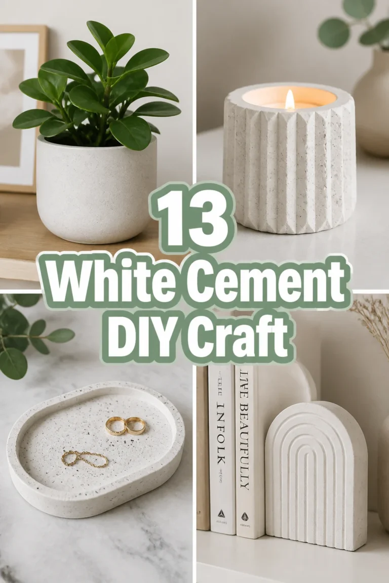 🪴 13 White Cement DIY Craft