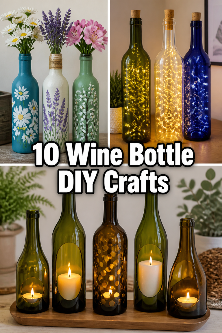 🍾 10 Wine Bottle DIY Crafts