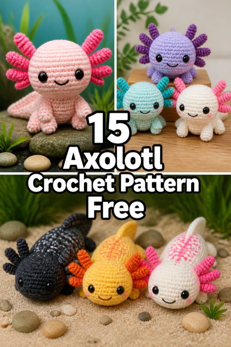 🦖 15 Axolotl Crochet Pattern Free