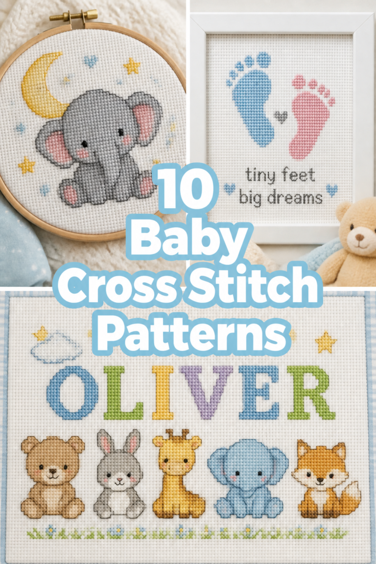 👶 10 Baby Cross Stitch Patterns