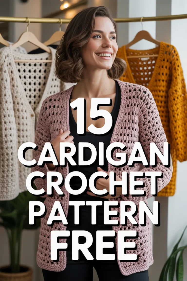 🧶 15 Cardigan Crochet Pattern Free