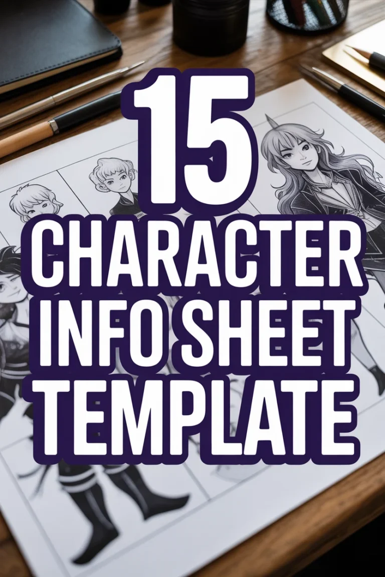 ✍️ 15 Character Info Sheet Template