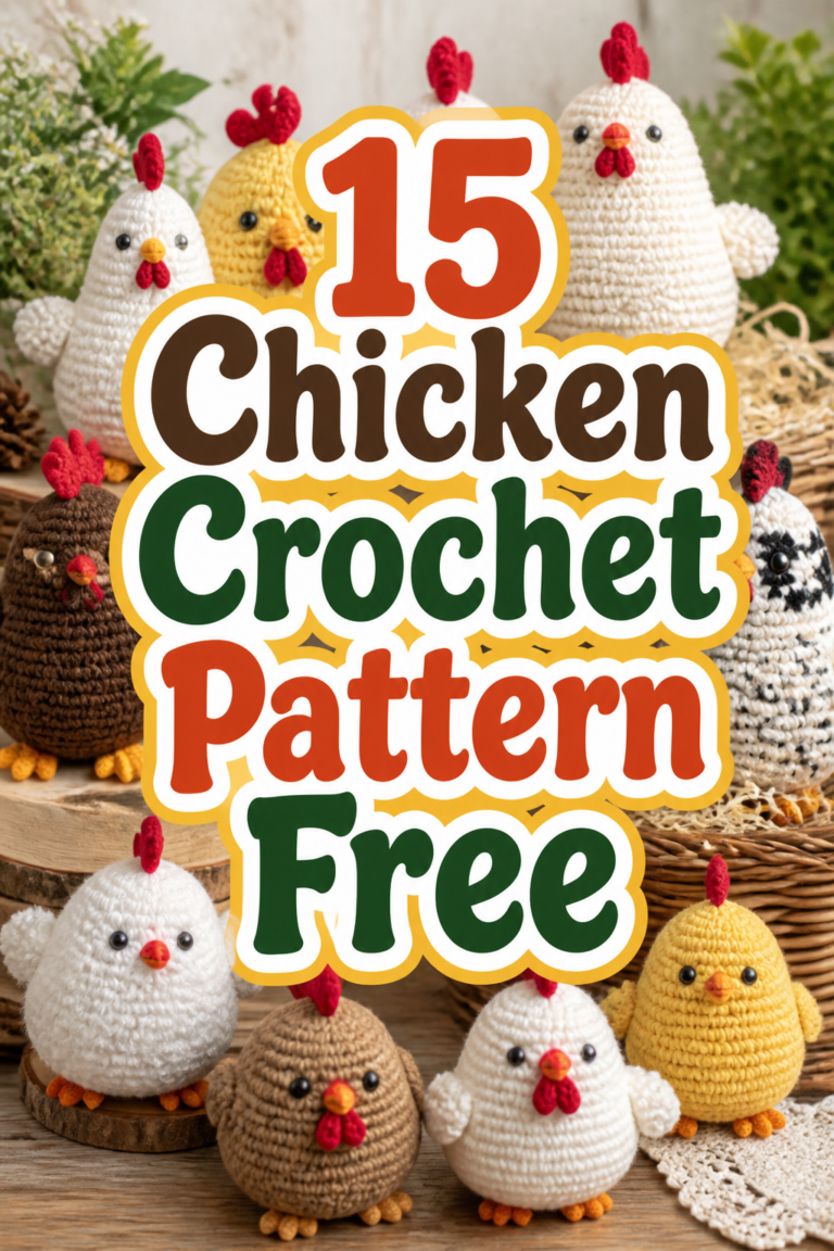 🐔 15 Chicken Crochet Pattern Free