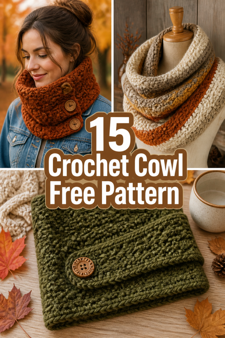 🧣 15 Crochet Cowl Free Pattern