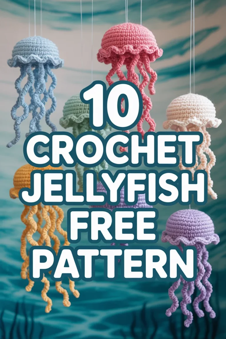 🐙 10 Crochet Jellyfish Free Pattern