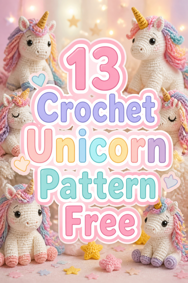 🦄 13 Crochet Unicorn Pattern Free