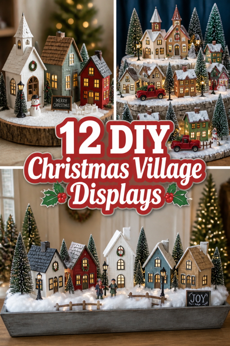 🎄 12 DIY Christmas Village Displays