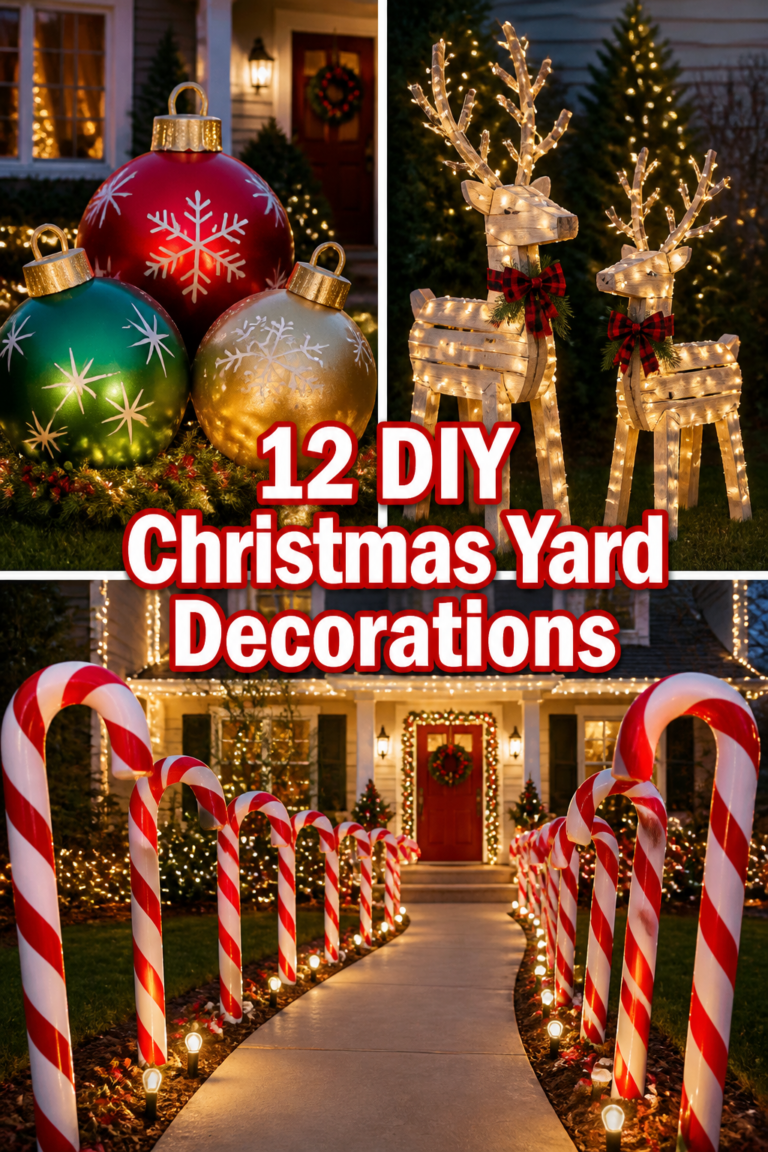 🎄 12 DIY Christmas Yard Decorations