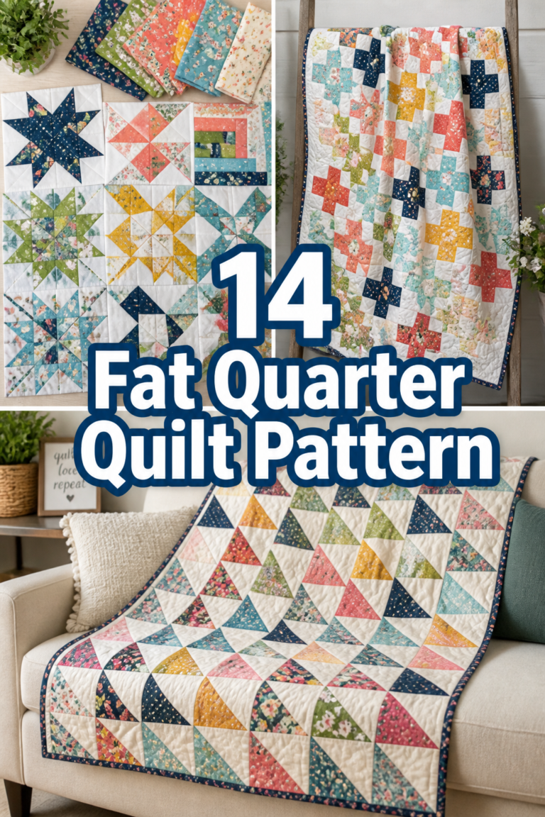 🧵 14 Fat Quarter Quilt Pattern