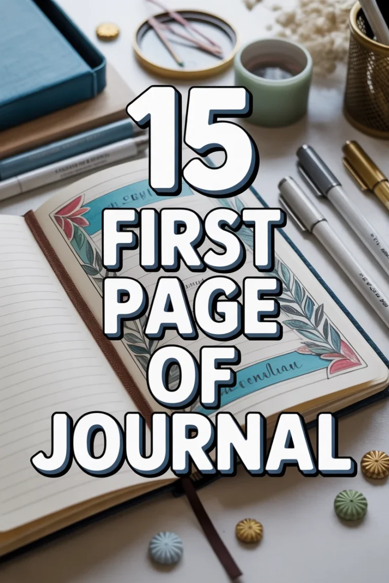 📓 15 First Page Of Journal