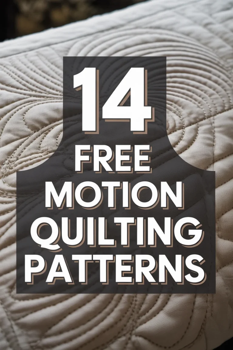 🧵 14 Free Motion Quilting Patterns