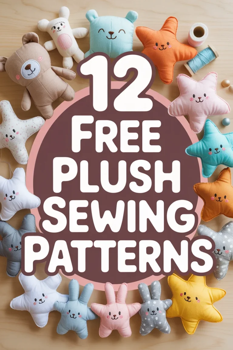 🧵 12 Free Plush Sewing Patterns