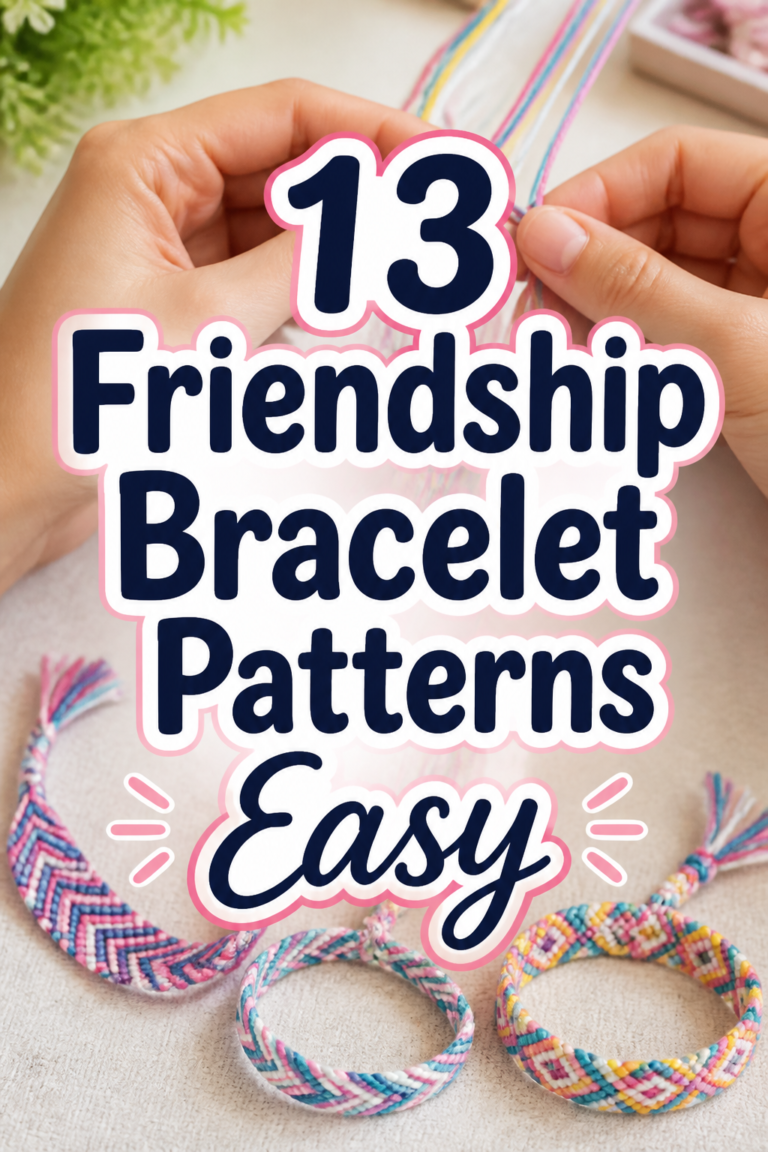 ✂️ 13 Friendship Bracelet Patterns Easy