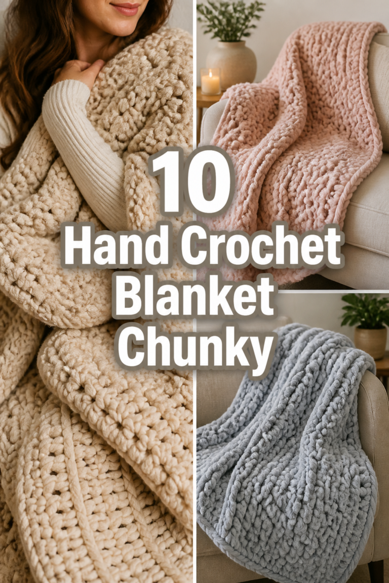 ☁️ 10 Hand Crochet Blanket Chunky