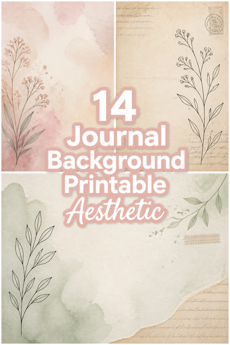 ✨ 14 Journal Background Printable Aesthetic