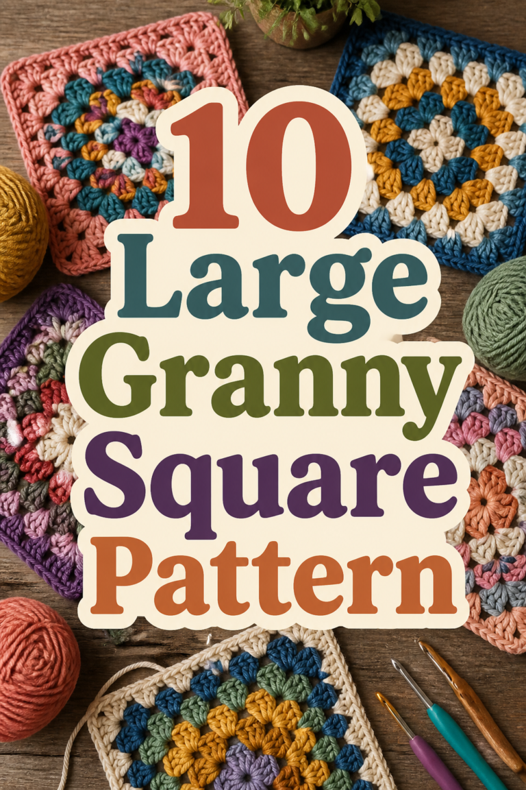 🧶 10 Large Granny Square Pattern