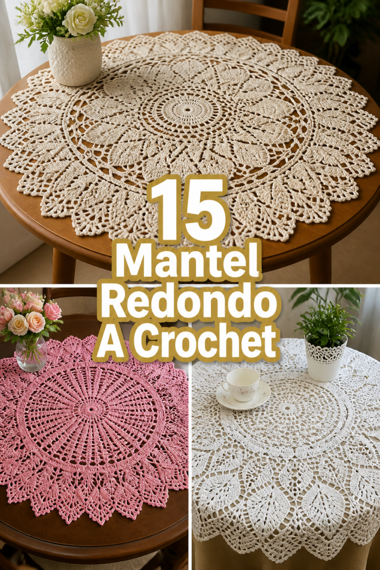 🨀 15 Mantel Redondo A Crochet