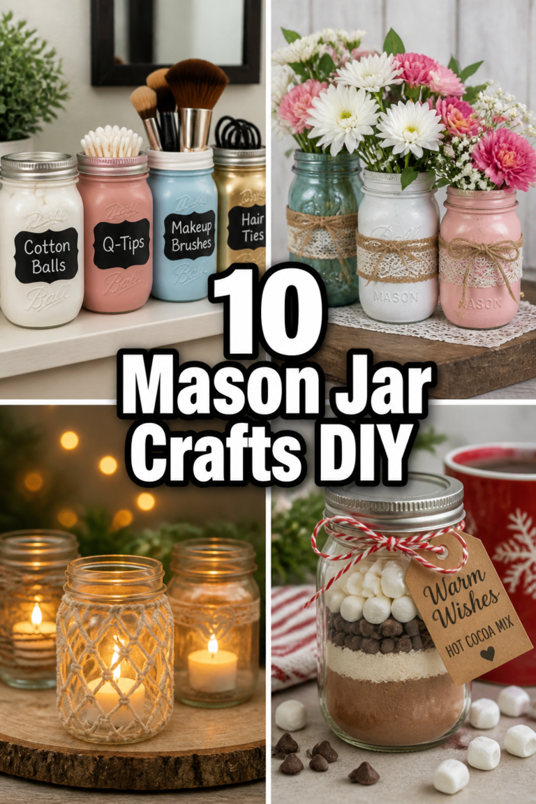 🪣 10 Mason Jar Crafts DIY