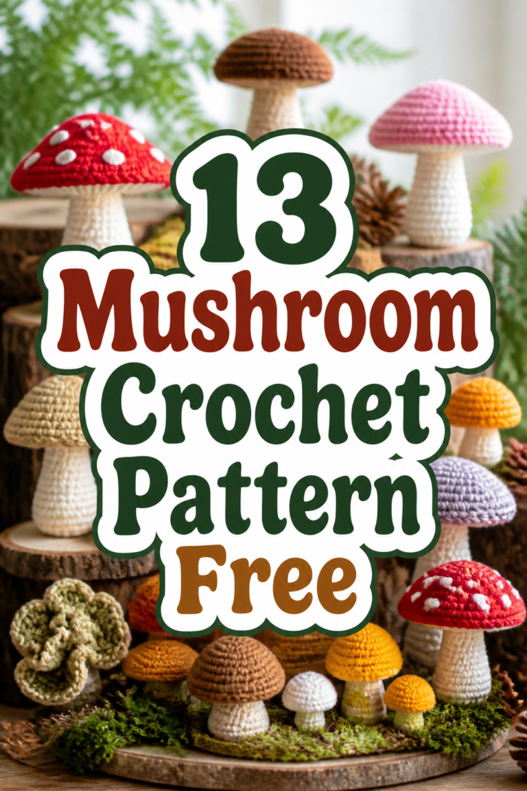 🍄 13 Mushroom Crochet Pattern Free