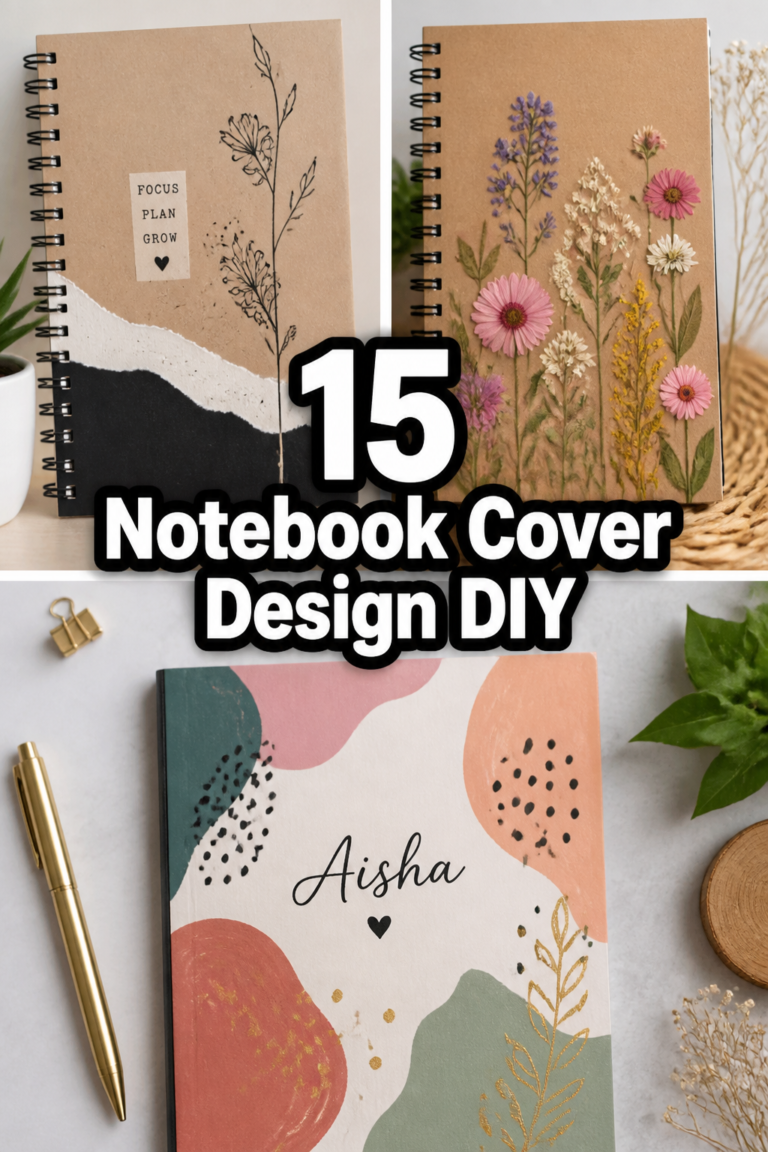 🎨 15 Notebook Cover Design DIY